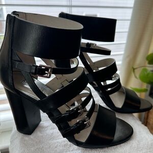 Michael Kors Black Strappy Heeled Sandals